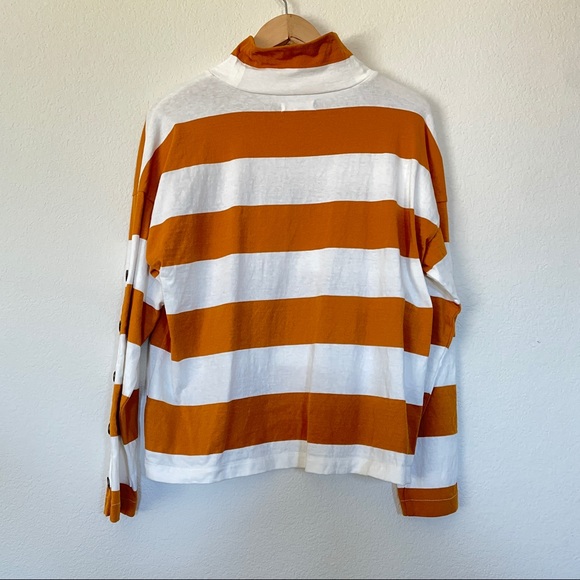 Madewell Button Sleeve Mock Neck Top - Picture 2 of 5